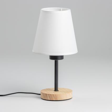Brilagi - Lámpara de mesa NUBILA WOOD 1xE27/25W/230V roble/blanco