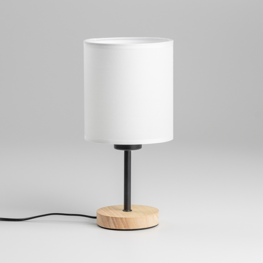 Brilagi - Lámpara de mesa NUBILA WOOD 1xE27/25W/230V roble/blanco