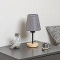 Brilagi - Lámpara de mesa NUBILA WOOD 1xE27/25W/230V roble/gris