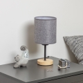 Brilagi - Lámpara de mesa NUBILA WOOD 1xE27/25W/230V roble/gris