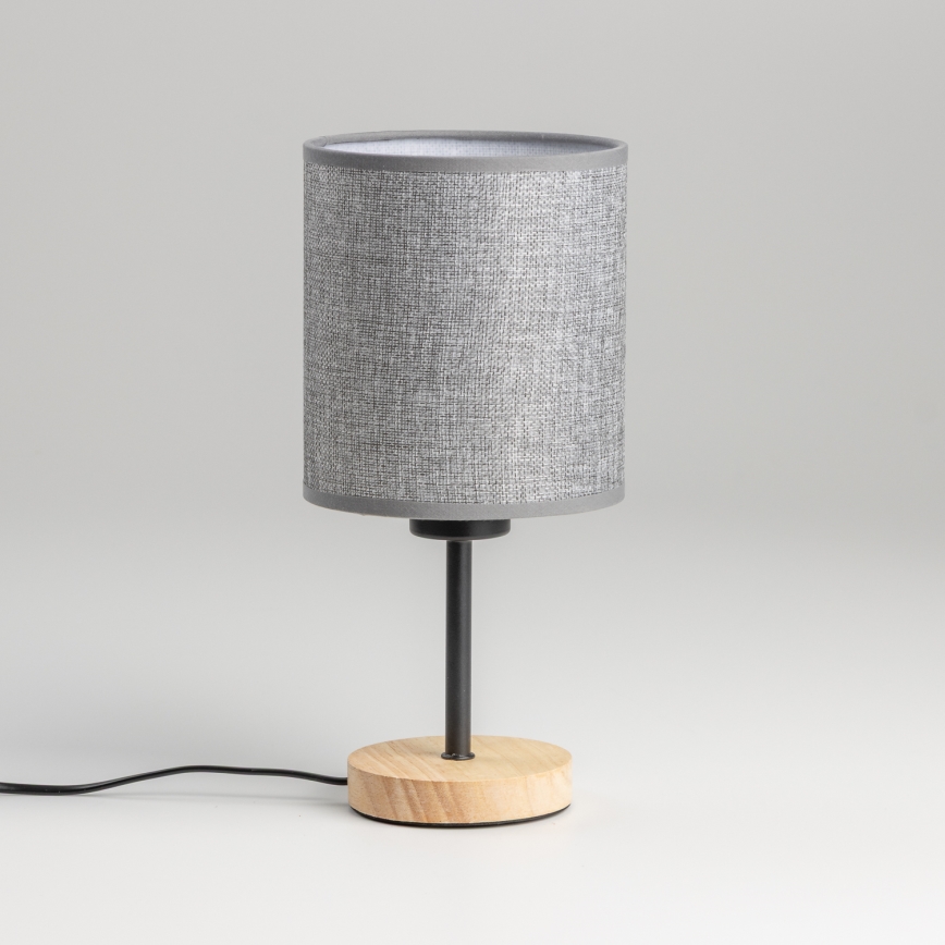 Brilagi - Lámpara de mesa NUBILA WOOD 1xE27/25W/230V roble/gris