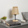 Brilagi - Lámpara de mesa NUBILA WOOD 1xE27/25W/230V roble/marrón claro