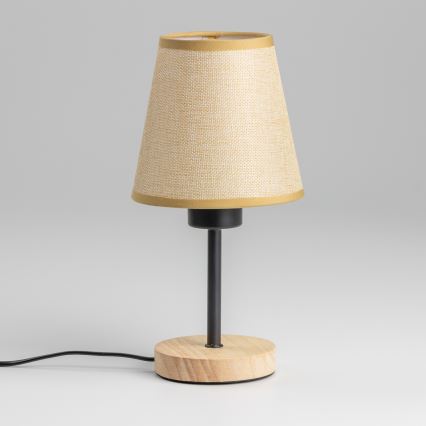 Brilagi - Lámpara de mesa NUBILA WOOD 1xE27/25W/230V roble/marrón claro