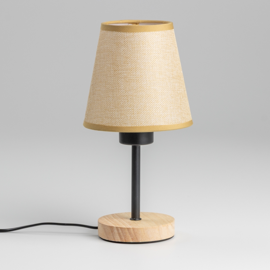 Brilagi - Lámpara de mesa NUBILA WOOD 1xE27/25W/230V roble/marrón claro