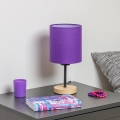 Brilagi - Lámpara de mesa NUBILA WOOD 1xE27/25W/230V roble/morado