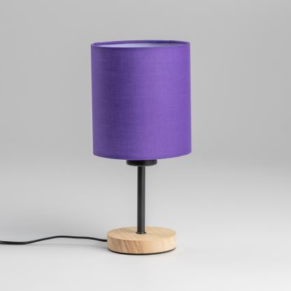 Brilagi - Lámpara de mesa NUBILA WOOD 1xE27/25W/230V roble/morado