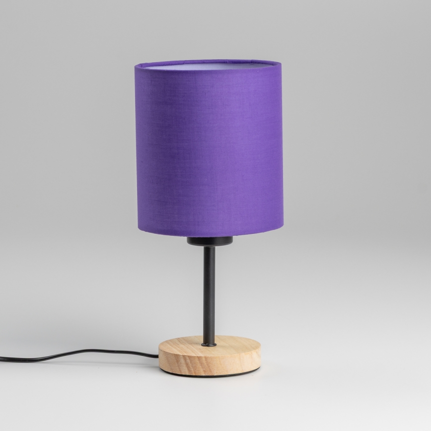 Brilagi - Lámpara de mesa NUBILA WOOD 1xE27/25W/230V roble/morado