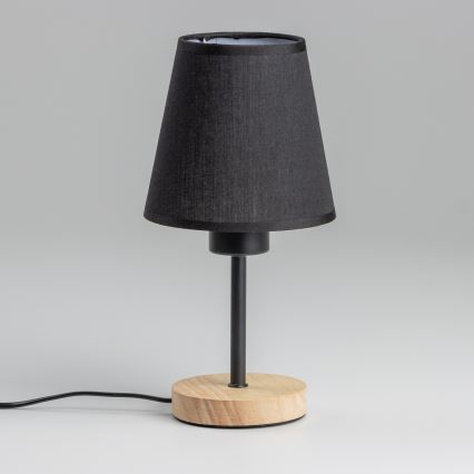 Brilagi - Lámpara de mesa NUBILA WOOD 1xE27/25W/230V roble/negro