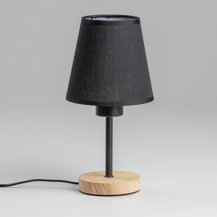 Brilagi - Lámpara de mesa NUBILA WOOD 1xE27/25W/230V roble/negro