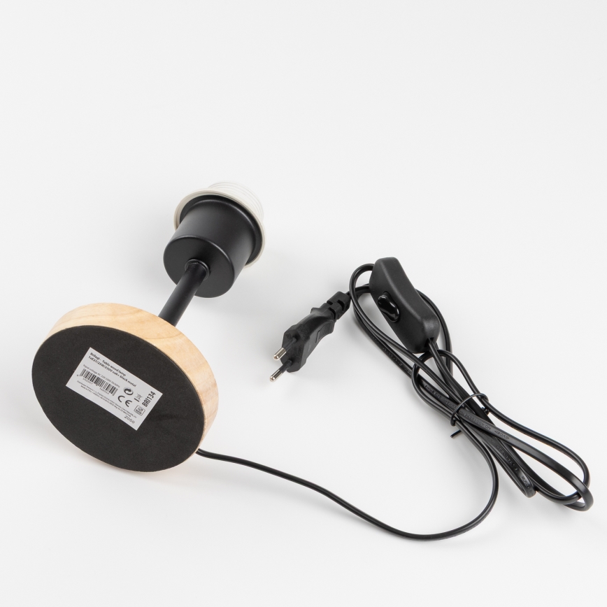 Brilagi - Lámpara de mesa NUBILA WOOD 1xE27/25W/230V roble/negro
