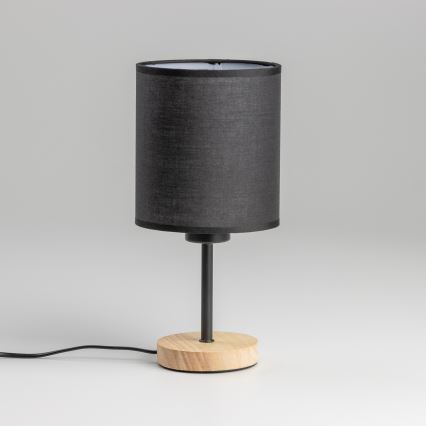 Brilagi - Lámpara de mesa NUBILA WOOD 1xE27/25W/230V roble/negro