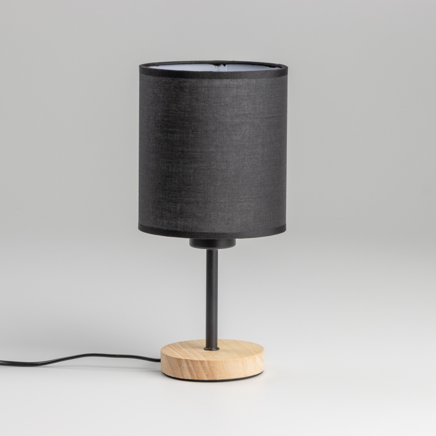 Brilagi - Lámpara de mesa NUBILA WOOD 1xE27/25W/230V roble/negro