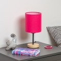 Brilagi - Lámpara de mesa NUBILA WOOD 1xE27/25W/230V roble/rosa