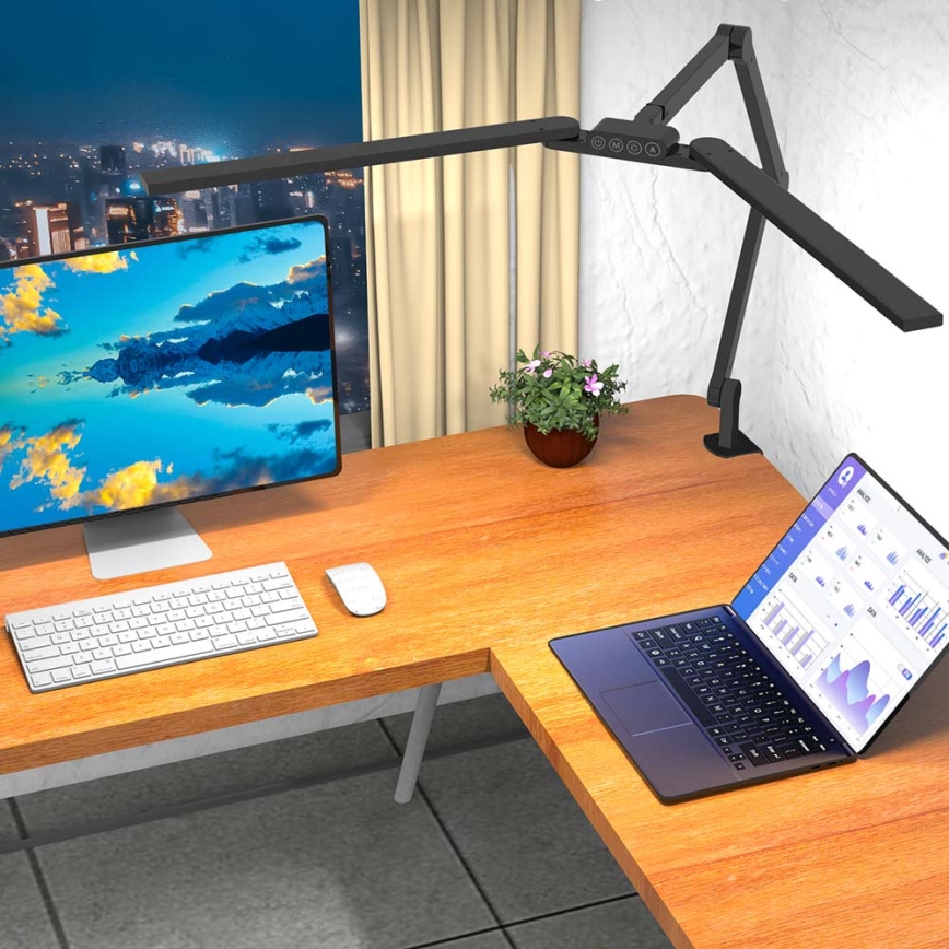 Brilagi - Lámpara de mesa LED flexible táctil regulable VARIO LED/24W/230V 3000-6500K CRI 92 negro