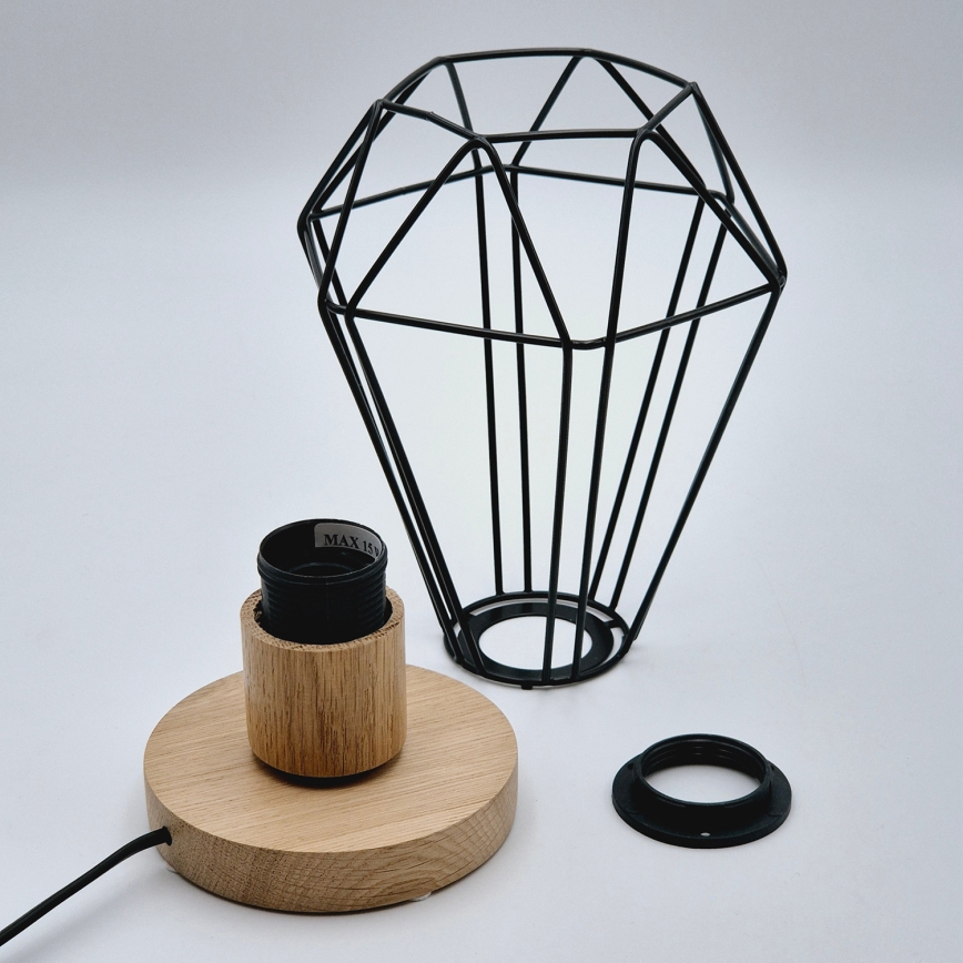 Brilagi - Lámpara de mesa WOODY BASKET 1xE27/60W/230V roble