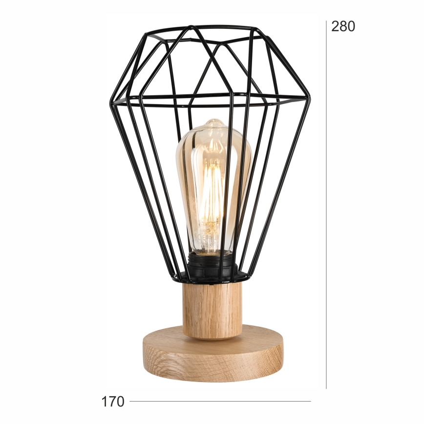 Brilagi - Lámpara de mesa WOODY BASKET 1xE27/60W/230V roble