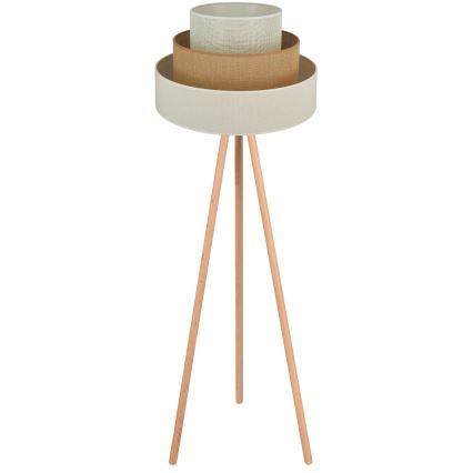 Brilagi - Lámpara de pie DENVER LUNETA 1xE27/15W/230V beige/marrón/color crema