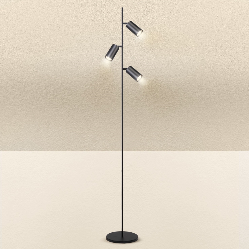 Brilagi - Lámpara de pie SELE 3xGU10/30W/230V negro