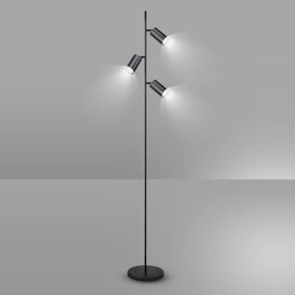 Brilagi - Lámpara de pie SELE 3xGU10/30W/230V negro