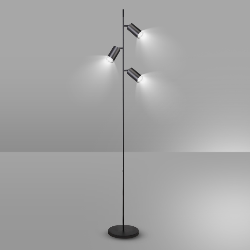 Brilagi - Lámpara de pie SELE 3xGU10/30W/230V negro