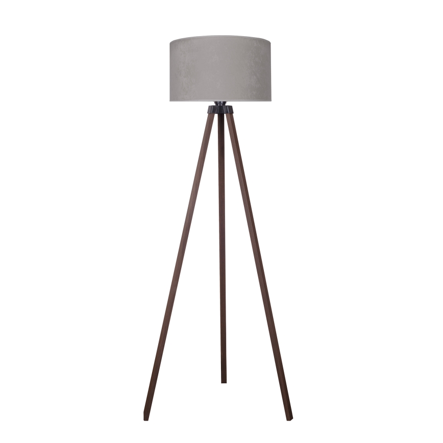Brilagi - Lámpara de pie VELVET 1xE27/60W/230V marrón/gris