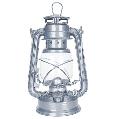 Brilagi - Lámpara de queroseno LANTERN 24,5 cm plata
