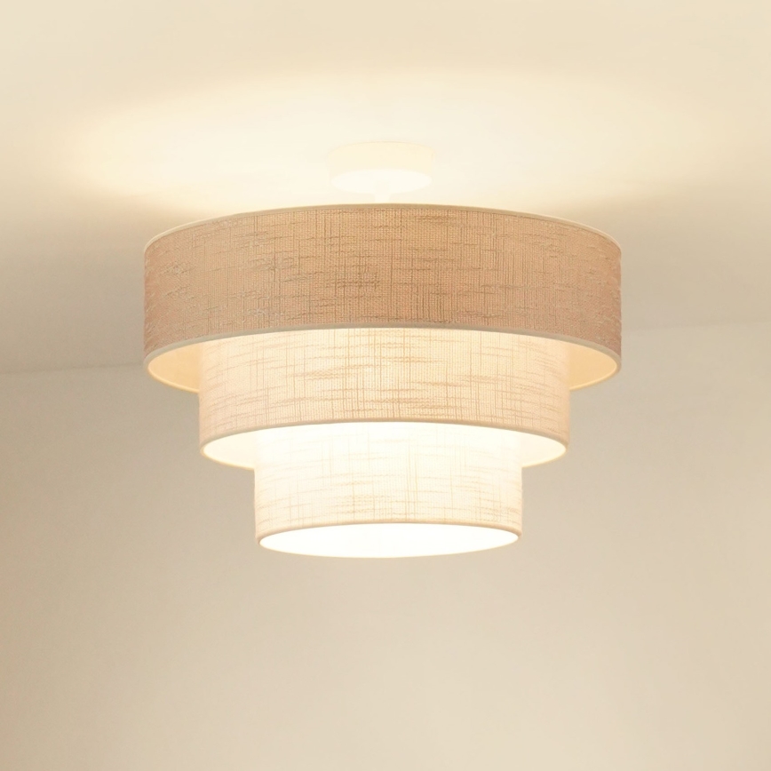 Brilagi - Lámpara de techo ALASKA LUNETA 1xE27/15W/230V diá. 45 cm gris/color crema