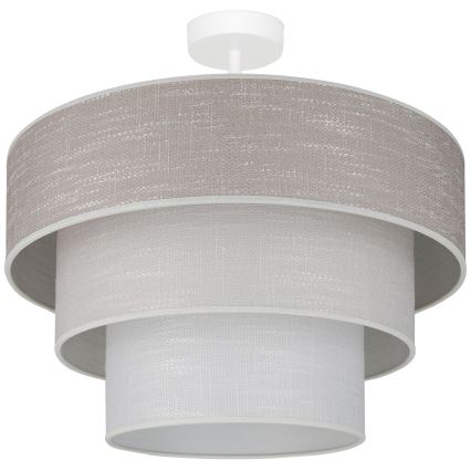 Brilagi - Lámpara de techo ALASKA LUNETA 1xE27/15W/230V diá. 45 cm gris/color crema