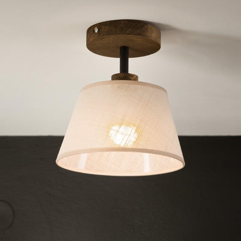 Brilagi - Lámpara de techo ANTHONY 1xE14/60W/230V roble/beige