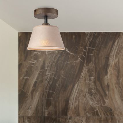 Brilagi - Lámpara de techo ANTHONY 1xE14/60W/230V roble/beige