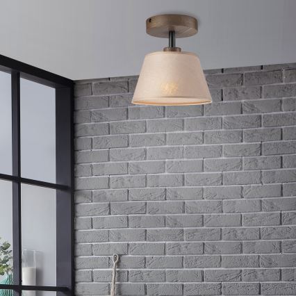 Brilagi - Lámpara de techo ANTHONY 1xE14/60W/230V roble/beige