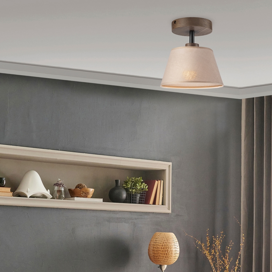 Brilagi - Lámpara de techo ANTHONY 1xE14/60W/230V roble/beige