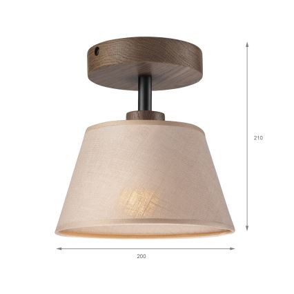 Brilagi - Lámpara de techo ANTHONY 1xE14/60W/230V roble/beige