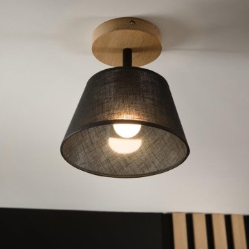 Brilagi - Lámpara de techo ANTHONY 1xE14/60W/230V roble/negro