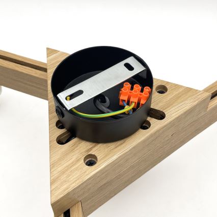 Brilagi - Lámpara de techo ANTHONY 3xE14/40W/230V roble/marrón