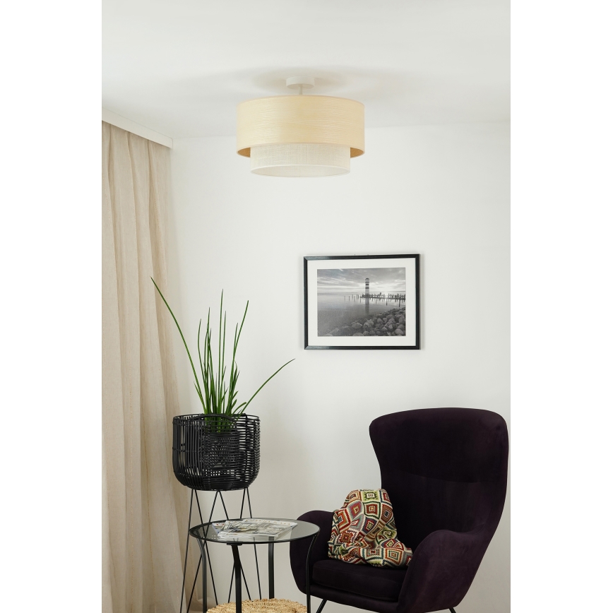 Brilagi - Lámpara de techo ARIZONA BOHO 1xE27/15W/230V diá. 45 cm color crema/beige