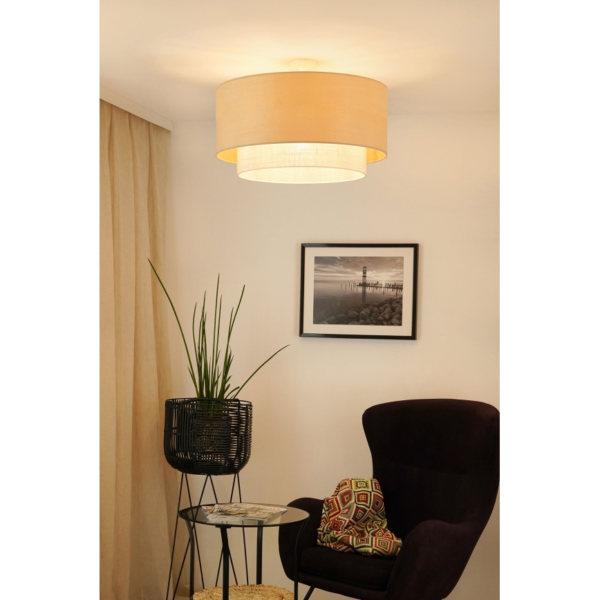 Brilagi - Lámpara de techo ARIZONA BOHO 1xE27/15W/230V diá. 60 cm beige