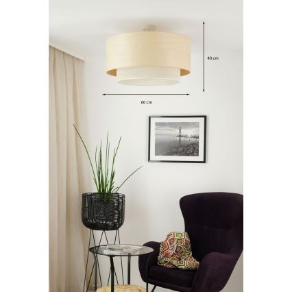Brilagi - Lámpara de techo ARIZONA BOHO 1xE27/15W/230V diá. 60 cm beige