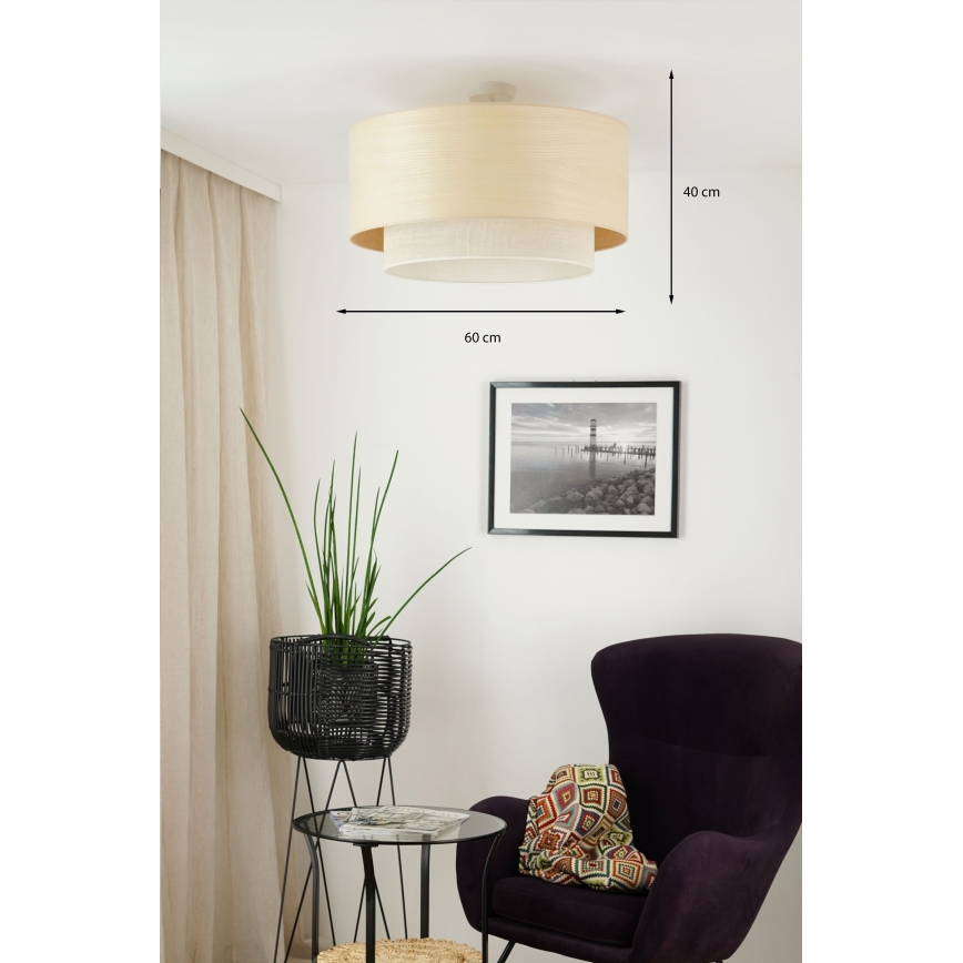Brilagi - Lámpara de techo ARIZONA BOHO 1xE27/15W/230V diá. 60 cm beige