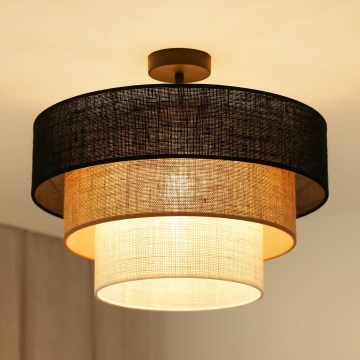 Brilagi - Lámpara de techo ASPEN LUNETA 1xE27/15W/230V diá. 45 cm negro/beige/color crema