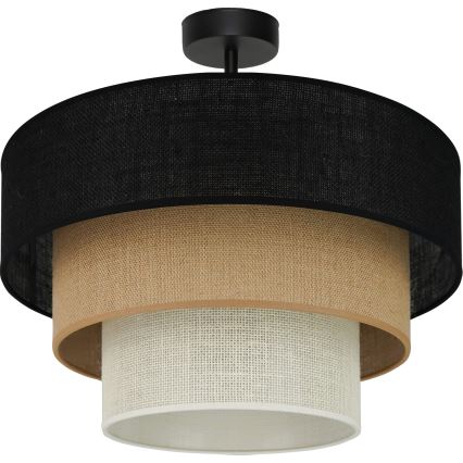 Brilagi - Lámpara de techo ASPEN LUNETA 1xE27/15W/230V diá. 45 cm negro/beige/color crema