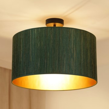 Brilagi - Lámpara de techo BOSTON ROLLER 1xE27/15W/230V diá. 45 cm paja verde/dorado