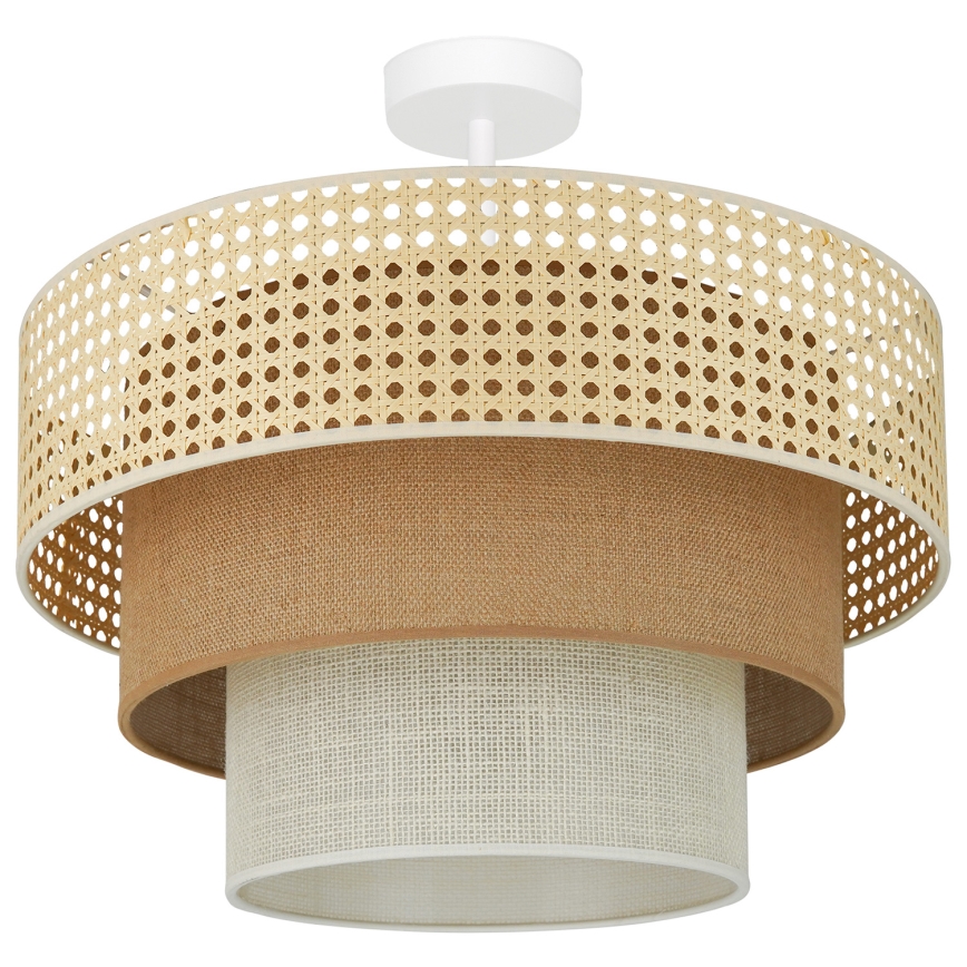 Brilagi - Lámpara de techo CEDAR LUNETA 1xE27/15W/230V diá. 45 cm beige/marrón/color crema