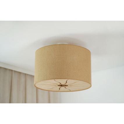 Brilagi - Lámpara de techo COUNTRY ROLLER 1xE27/15W/230V diá. 45 cm beige