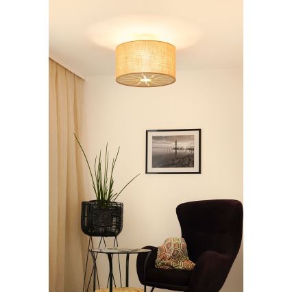 Brilagi - Lámpara de techo COUNTRY ROLLER 1xE27/15W/230V diá. 45 cm beige