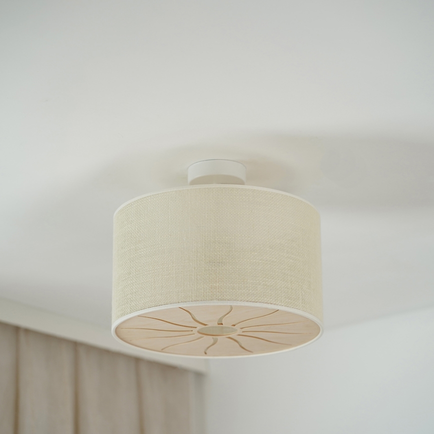 Brilagi - Lámpara de techo COUNTRY ROLLER 1xE27/15W/230V diá. 45 cm color crema