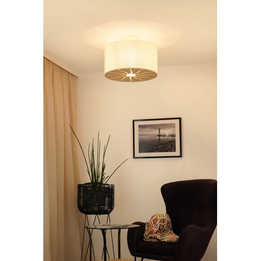 Brilagi - Lámpara de techo COUNTRY ROLLER 1xE27/15W/230V diá. 45 cm color crema