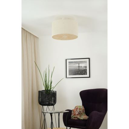 Brilagi - Lámpara de techo COUNTRY ROLLER 1xE27/15W/230V diá. 45 cm color crema
