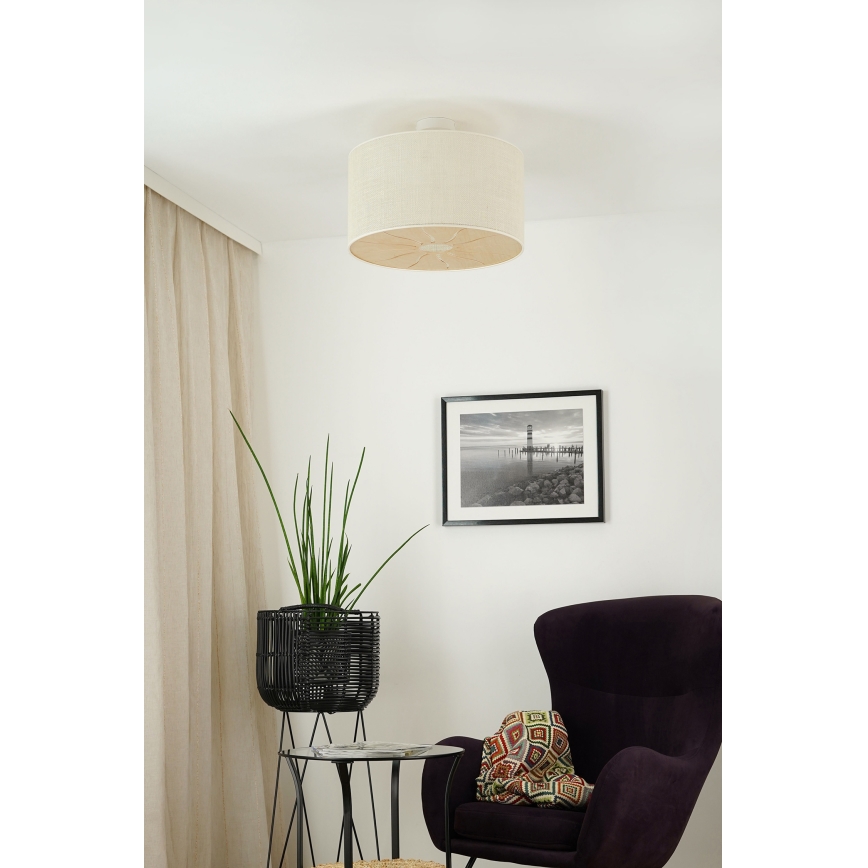Brilagi - Lámpara de techo COUNTRY ROLLER 1xE27/15W/230V diá. 45 cm color crema