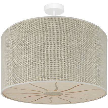 Brilagi - Lámpara de techo COUNTRY ROLLER 1xE27/15W/230V diá. 50 cm color crema